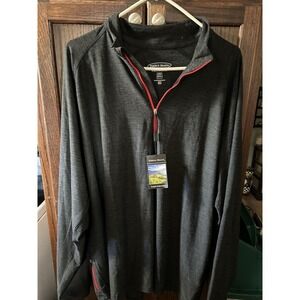 pebble beach golf shirt xl Dri Fit Dk Gray W/ Red Zipper‎